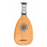 Composite nine course bass lute, Italy, possibly 17th century and later, the body comprising