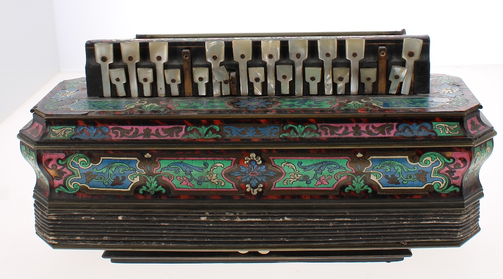 19th century Italian button melodeon inscribed Fab. Di. A Giangrandi, in Vezzano Ligure, in need - Image 3 of 4