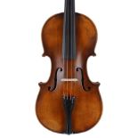 Early 20th century German violin, 14 1/16", 35.70cm, case