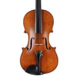 Late 19th century German violin labelled Genaue Copi Von W. Hoyer, Schombach, Bei Eger In Bohman
