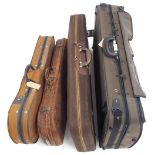 Chambord double violin case; also three two single cases (4)