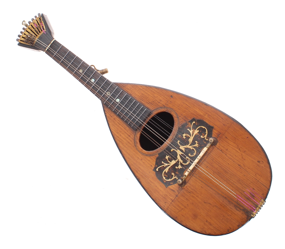 Interesting 19th century bowl back mandolin, with fan plate tuning system