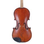 French seven-eighth size violin circa 1890, 13 13/16", 35.10cm