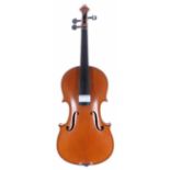 French three-quarter size violin by and labelled Le Petit Fils de Geronimo Grandini (J.T.L.), 13",