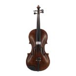 Unusual late 19th century violin labelled Paul Didier..., deliberately distressed to add
