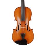 German violin labelled Anton Hoffmann, 1165, 14 3/16", 36cm