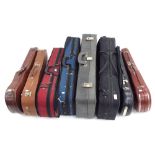 Eight various violin cases (8)