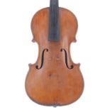 French violin by and branded Thouvenel Henry á Mirecourt to the inner back, also branded with the