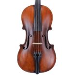 Scottish viola by and branded Young, Aberdeen below the button, the two piece back of faint medium