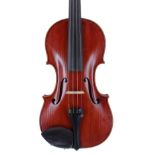 Good English Guarneri Model violin by and labelled Ralph Plumb Violin and Voila Maker, Newcastle