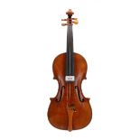 Violin labelled Marc Paquin, Granada 2012, 14 1/16", 35.70cm (at fault)