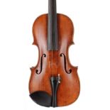 Late 19th century Austrian violin labelled Stefan Baungart Streichinstrumentenmacher, Am Brunnen 10,