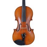 Early 20th century German violin labelled Ewald Brinkner..., 14 1/16", 35.70cm