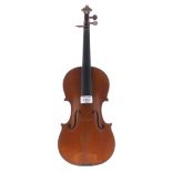 Good mid 20th century half size violin, 12 3/8", 31.40cm