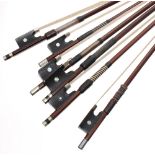 Six various old nickel mounted bows (6)