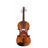 French violin labelled Copie de Joseph Guarnerius..., 14 3/16", 36cm