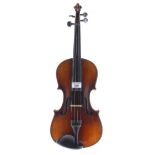 Bohemian violin labelled Gaetano Pollastri..., 14 3/16", 36cm