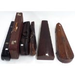 Double violin case; also five other various violin cases (6)
