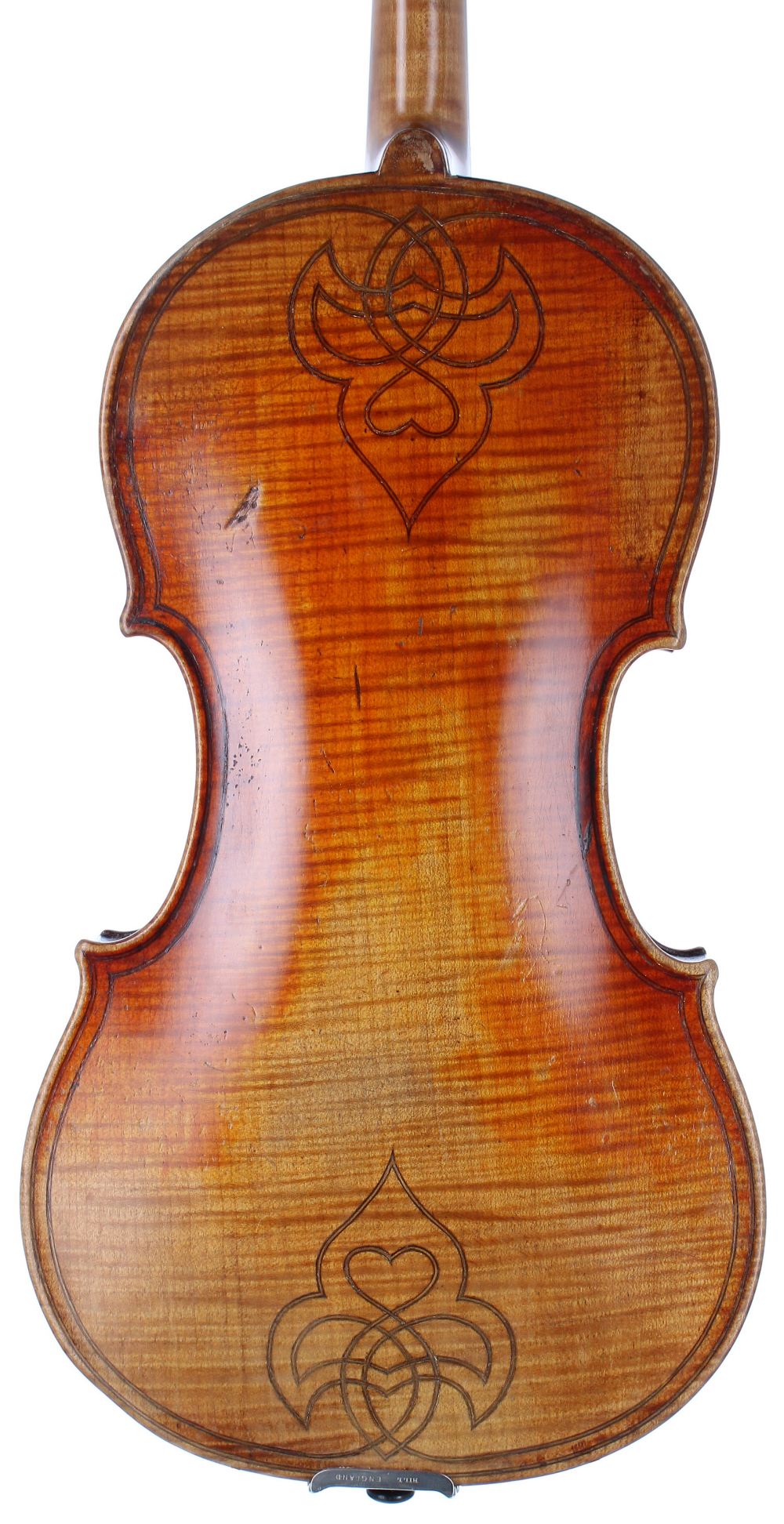 Interesting 19th century double purfled violin labelled Gio Paollo-Magini..., with further geometric - Image 2 of 3