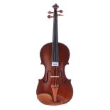 Violin labelled Michelangelo Puglise, 13 15/16", 35.40cm