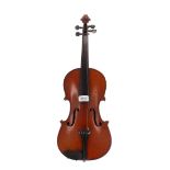 French Stradivari copy violin circa 1910, 14 3/16", 36cm