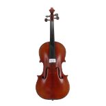 Early 20th century seven-eighth size violin, 13 3/4", 34.90cm