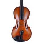 Interesting 19th century double purfled violin labelled Gio Paollo-Magini..., with further geometric