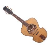 Early 20th century lyre shaped flatback mandolin