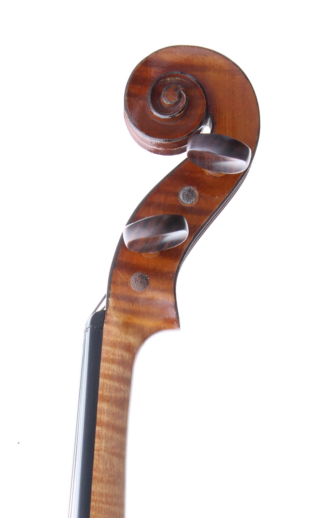 French violin by and labelled Paul Mangenot, Mirecourt (France), the two piece back of medium curl - Image 3 of 3