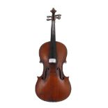 German violin labelled N.J.H. Kessels...fecit Anno 1899, 14 1/8", 35.90cm