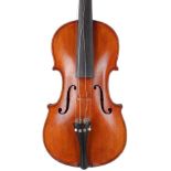 Early 20th century seven-eighth size violin labelled Josef Klotz..., the two piece back of faint