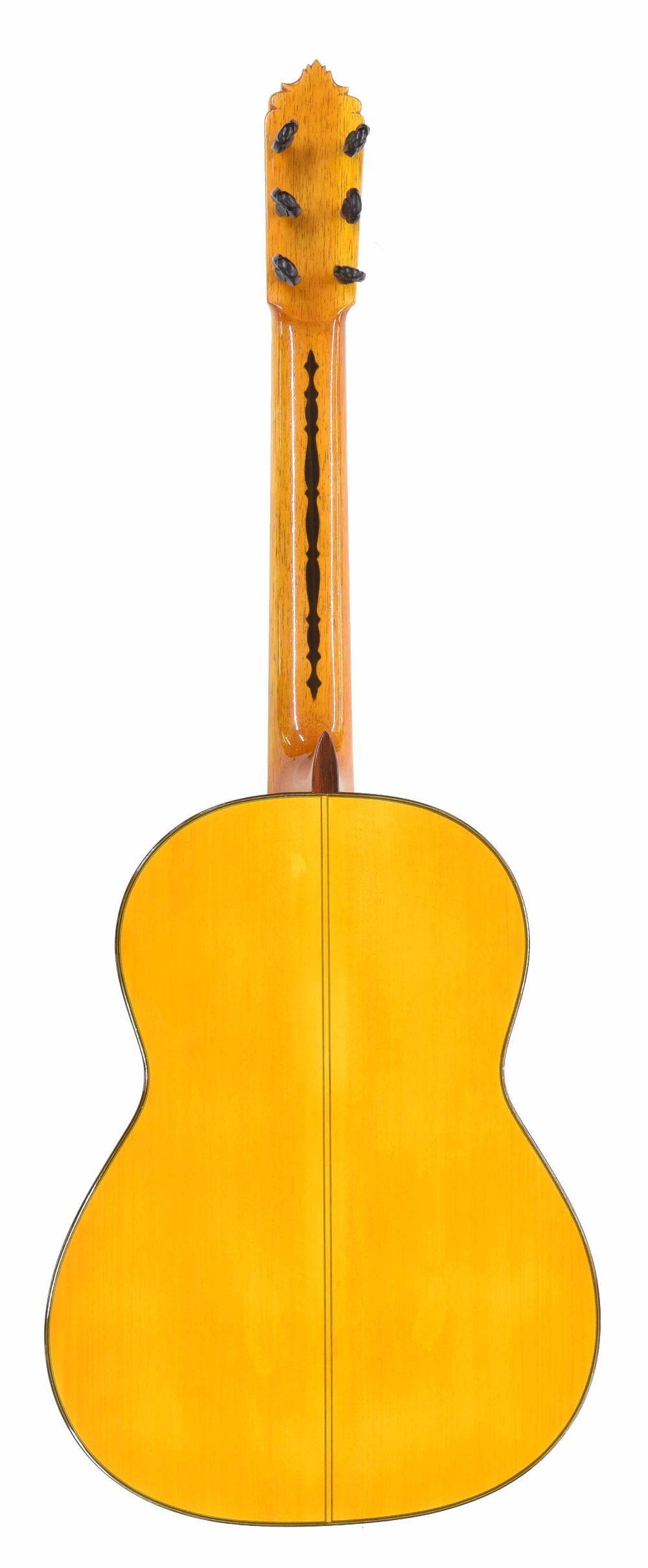 Spanish Flamenco guitar, by Jerónimo Peña Fernández, Marmolejo, Spain, 1979, the two piece back - Image 2 of 3