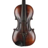 Early 20th century German violin labelled Fried. Aug. Glass Verfertigte Nach Antonius