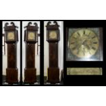 George III Oak Cased Longcase Clock Jonas Barber of Winster* (Windermere) 11 Inch Brass Dial,