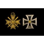 German WW2 War Merit Cross With Swords 2nd Class Makers Number To Ring 87 For Roman Palme.