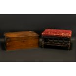 Victorian Mahogany Box & Foot Stool.