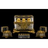A French 19th Century Superb Quality Glass and Gilt Bronze Mounted Casket,