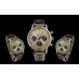 Breitling Gents Chronograph Wristwatch "Panda Dial" circa 1960;s. Gents Rare Wristwatch Ref 815.