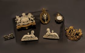 Mixed Lot Of 5 Badges, Two Marked Egypt, Manchester, Royal Corps Of Signals & RFC,