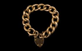 Victorian Period 1837-1901 9ct Gold Excellent Colour and Nice Quality - Plain and Decorated Link