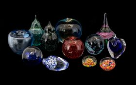 Collection of Glass Paperweights in various bright shades and colours, all in good condition.