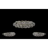 Platinum Diamond Set Dress Ring of stunning quality with gallery setting. Circa 1910-1920.