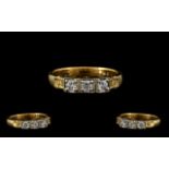 18ct Gold - Attractive and Quality 3 Stone Diamond Ring of Excellent Proportions.