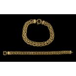 18ct Gold Attractive Good Quality Link Bracelet of Pleasing Proportions - marked 750 to bracelet.