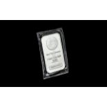 One Troy Ounce Silver Bar. Fine Silver 999 bar, please see accompanying image.