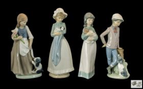 Nao by Lladro Collection of Four Figurines. 1.