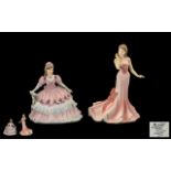 Coalport Handpainted Figures 1. Age of Elegance 'Royal Gala' issue 1992. height 6.75 inches. 17.