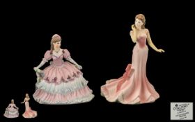 Coalport Handpainted Figures 1. Age of Elegance 'Royal Gala' issue 1992. height 6.75 inches. 17.