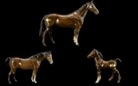 Beswick Horse Figures (3) 1. Huntsman Horse model no 1484, designer A Gredington height 17.