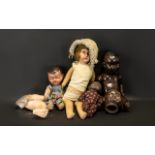 Dolls - Collection of Four 1920/30's Vintage Dolls - with composition heads.